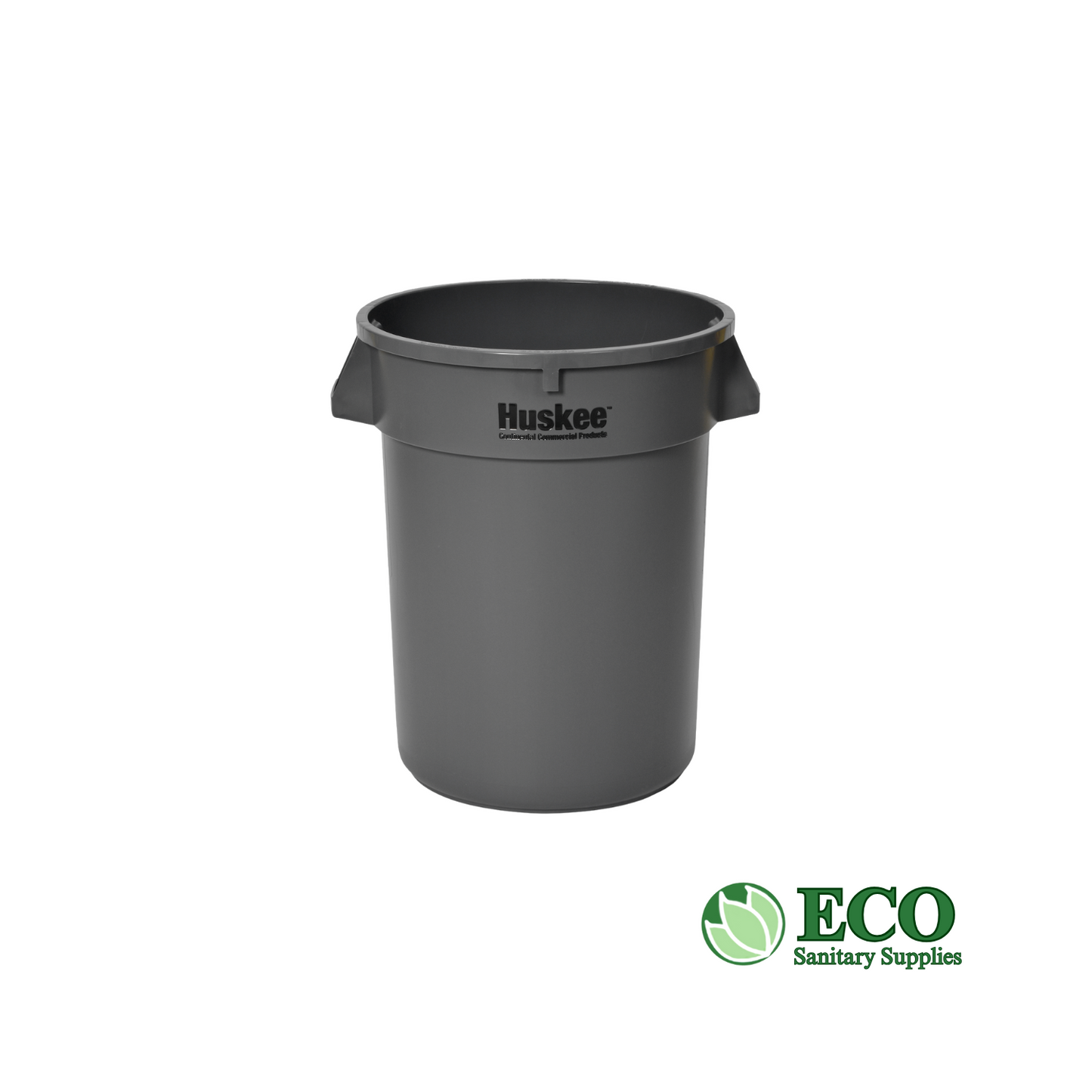 Continental Huskee Round Trash Can Gray 32 Gal