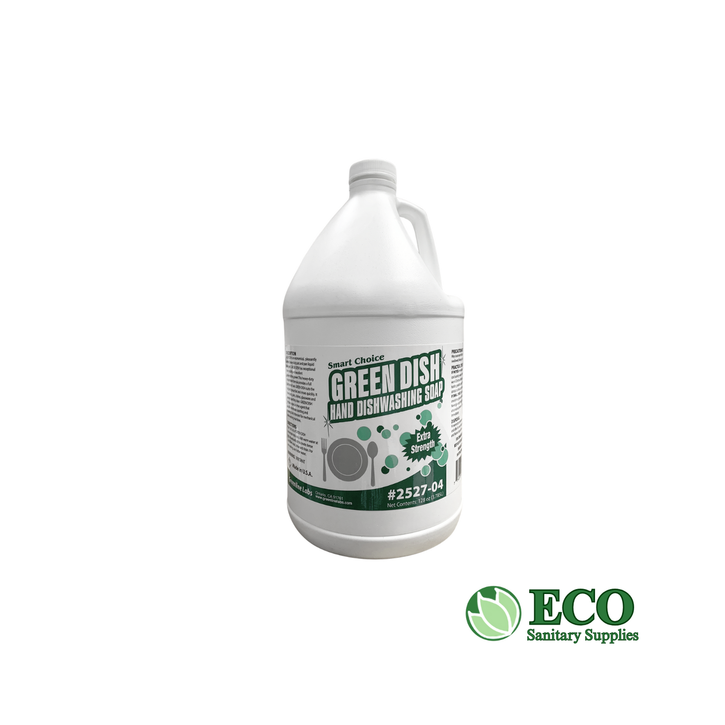 Green Liquid Dish Detergent, 4 Gallon / Case