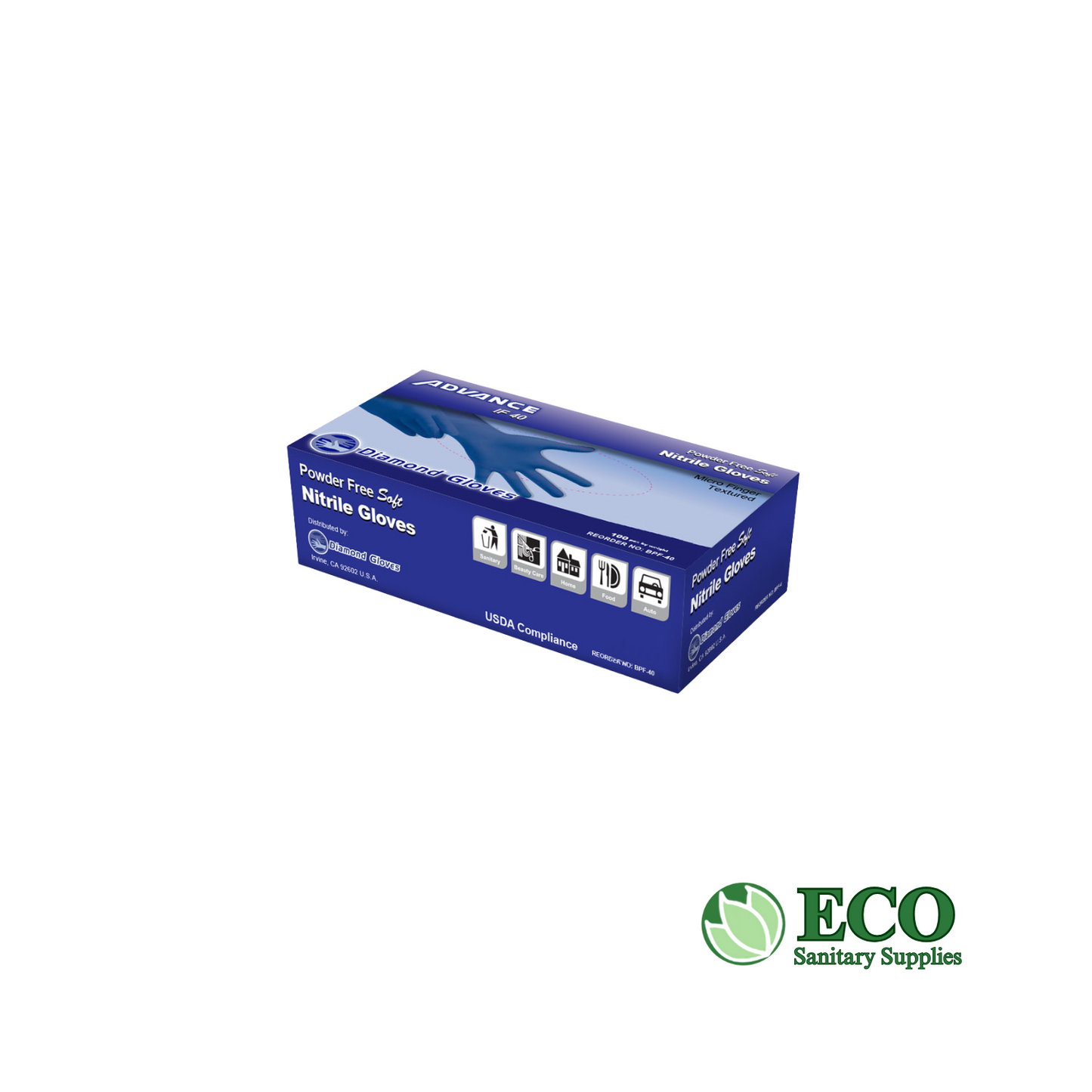 Nitrile Gloves Blue 100/1000 X-Small