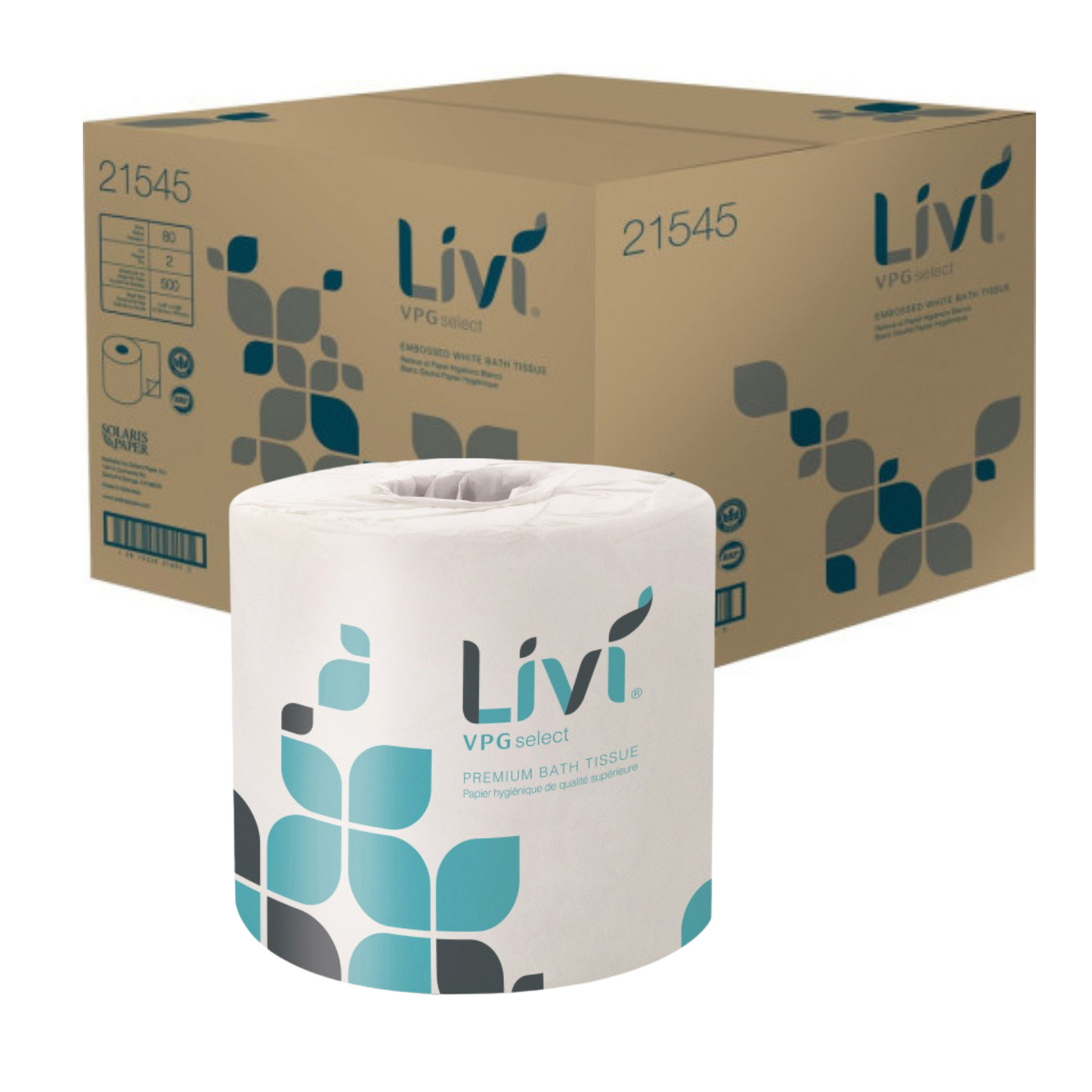 Livi® VPG Select Bath Tissue Embossed 2-ply 500 sheets 80 rolls/cs
