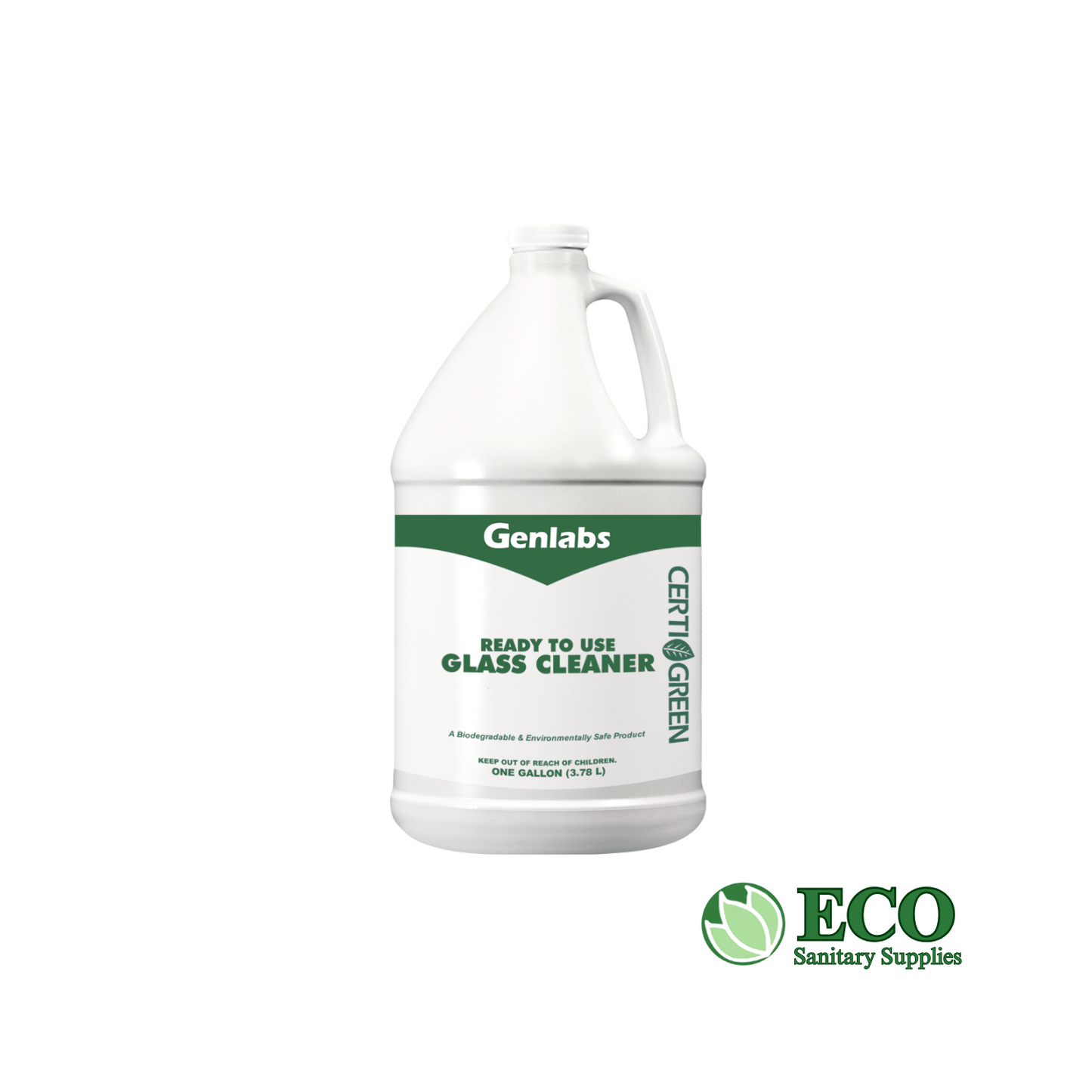 Genlabs Certi-Green Glass Cleaner RTU 4 Gallons/case