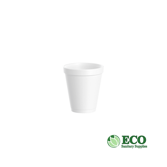 Dart 8oz White Foam Cups 1000/cs (8J8)
