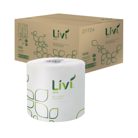 Livi® VPG Bath Tissue Embossed 2-ply 500 sheets 96 rolls/cs