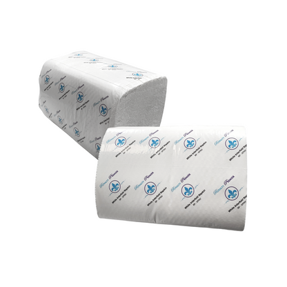 Royalty Premier White Interfold Napkin, 2-ply, 24/250 6,000 Napkins / Case